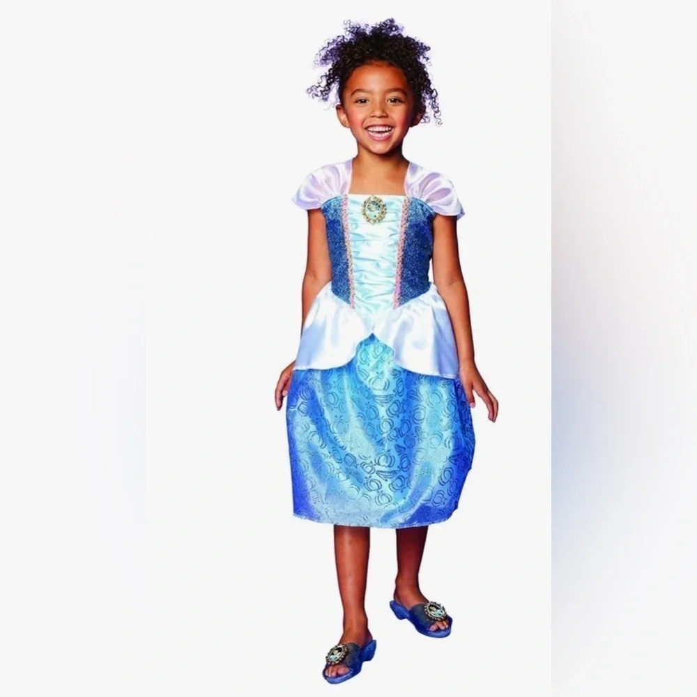 Disney Princess Cinderella Dress Costume for Girls, Perfect for Party, Halloween